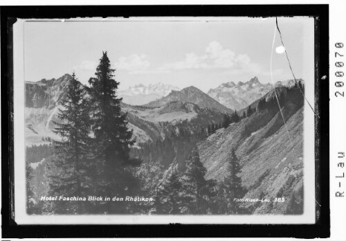 Hotel Faschina mit Blick in den Rhaetikon : [Blick von Faschina in den Rhätikon]