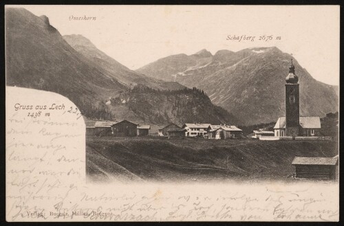 Gruss aus Lech 1438 m : Omeshorn : Schafberg 2676 m : [Correspondenzkarte ...]