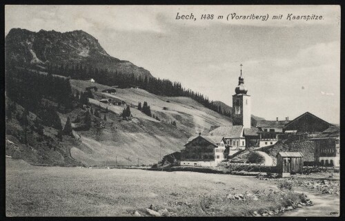 Lech, 1438 m (Vorarlberg) mit Kaarspitze