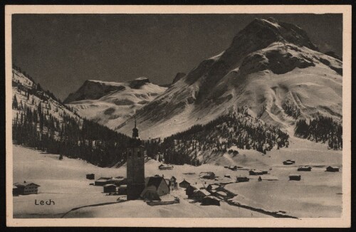 Lech : [Lech, 1438 m, Vorarlberg, mit Omeshorn und Hasenfluh Gasthof und Pension  Zur Krone  ganzjährig geöffnet. Besitzer: Wilh. Pfefferkorn. Tel. Nr. 1. - Drahtanschrift: Krone Lech a/A. ...]