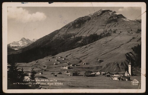 Lech am Arlberg 1447 m mit Kriegerhorn und Rother Wand 2706 m