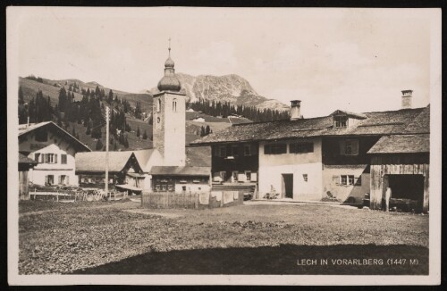 Lech in Vorarlberg (1447 m) : [Gasthof und Pension  Zur Krone  ganzjährig geöffnet. Tel. Nr. 1. - Drahtanschrift: Krone Lech a/A. ...]