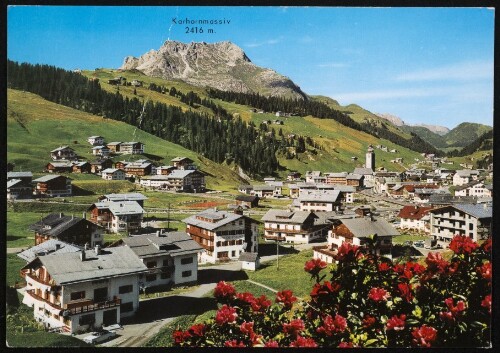 [Lech] Karhornmassiv 2416 m. : [Lech am Arlberg 1447 m gegen Karhorn 2422 m ...]