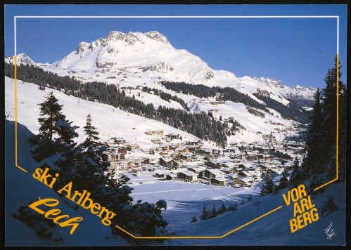 ski Arlberg Lech Vorarlberg : [Internationaler Wintersportplatz Lech am Arlberg, 1450 m, gegen Karhorn, 2416 m Vorarlberg, Österreich ...]
