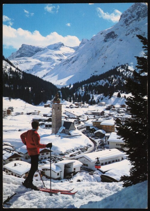 [Lech] : [Lech / Arlberg, 1442 m Blick zur Hasenfluh, 2545 m ...]