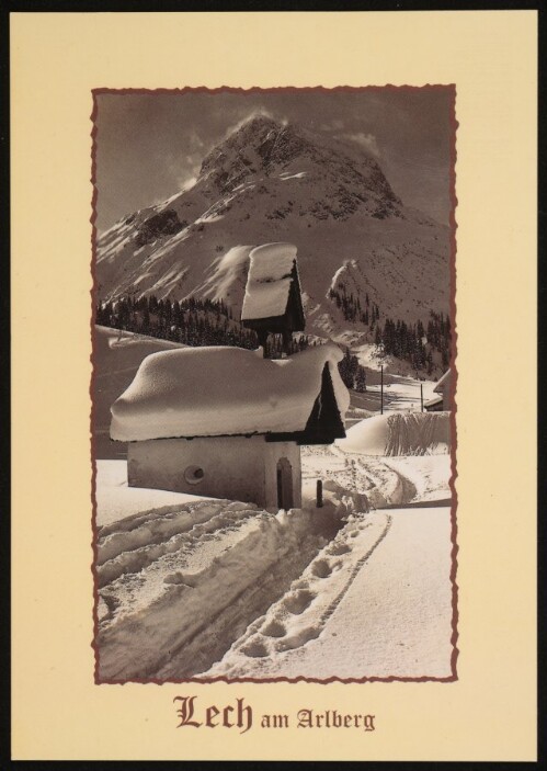 Lech am Arlberg : [Kapelle in Lech am Arlberg gegen Omeshorn Vorarlberg, Österreich ...]