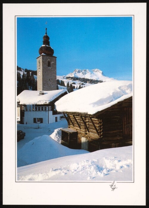 [Lech] : [Pfarrkirche in Lech gegen Karhorn, 2416 m ...]