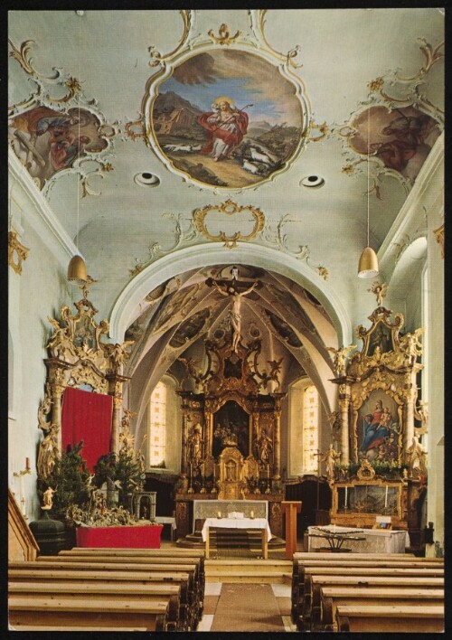 [Lech] : [Lech am Arlberg Pfarrkirche zum hl. Nikolaus um 1400 im gotischen Stil erbaut. 1790 gründlich renoviert mit Rokokoausstattung ...]