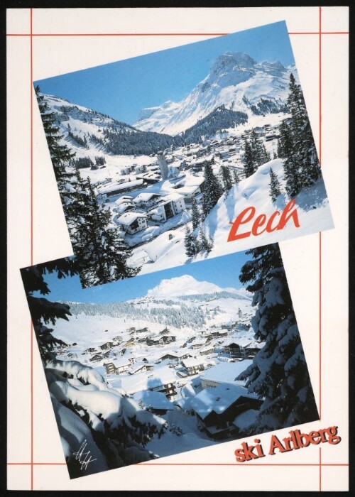 ski Arlberg Lech : [Internationaler Wintersportplatz Lech am Arlberg, 1450 m gegen Omeshorn (oben) und Karhorn Vorarlberg, Österreich ...]
