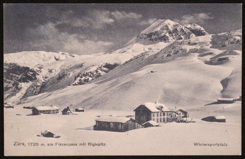 [Lech] Wintersportplatz Zürs, 1720 m, am Flexenpass mit Rigispitz