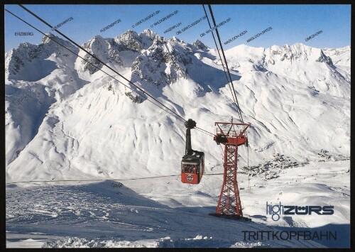 [Lech] high Zürs : Trittkopfbahn ... : [Internationaler Wintersportplatz Zürs am Arlberg, 1720 m mit Trittkopfbahn, 1720-2423 m, Erzberg-Gruppe und Madloch Vorarlberg, Österreich ...]