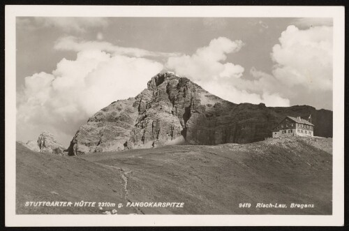 [Lech Zürs] Stuttgarter Hütte 2310 m g. Fangokarspitze