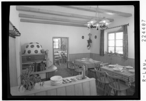 [Speiseraum im Gasthaus Fischer im Schmirnertal / Tirol]