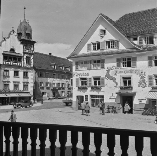 Dornbirn, Marktplatz, Gasthof Hirschen, Johann-Luger Haus