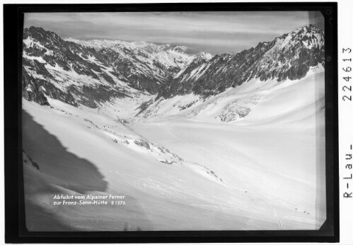 Abfahrt vom Alpeiner Ferner zur Franz Senn Hütte