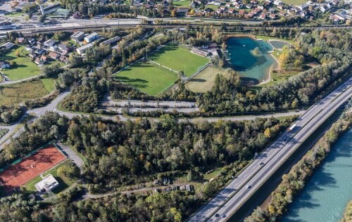 [Frastanz - Tennisplatz, Fußballplatz, Naturbad Untere Au]