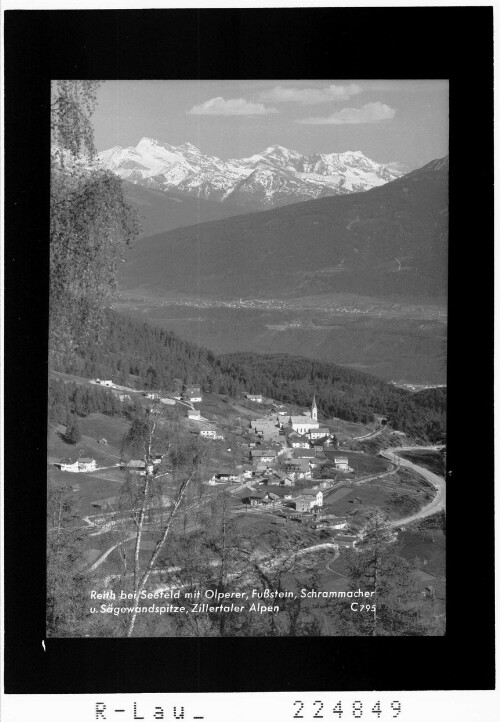 Reith bei Seefeld mit Olperer - Fußstein - Schrammacher und Sägewandspitze / Zillertaler Alpen