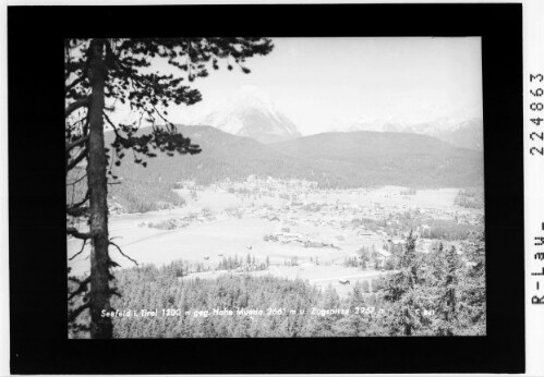 Seefeld in Tirol 1200 m gegen Hohe Munde 2661 m und Zugspitze 2967 m