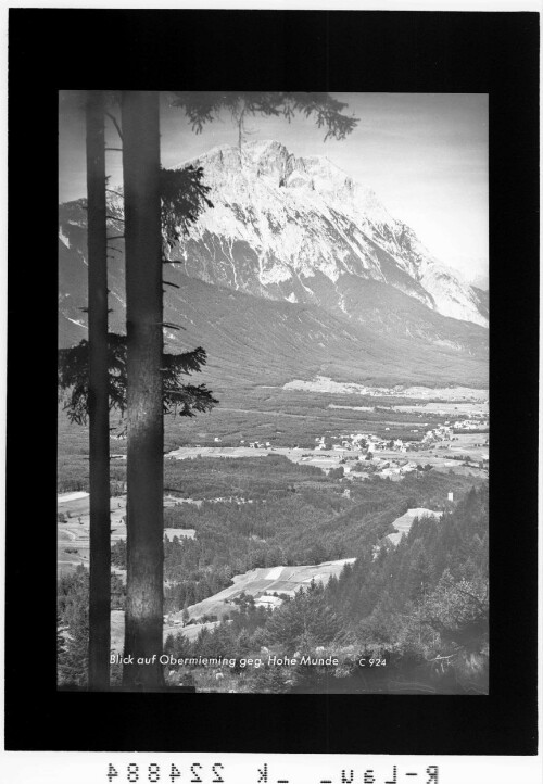 Blick auf Obermieming gegen Hohe Munde : [Blick auf Fronhausen und Barwies gegen Hohe Munde]