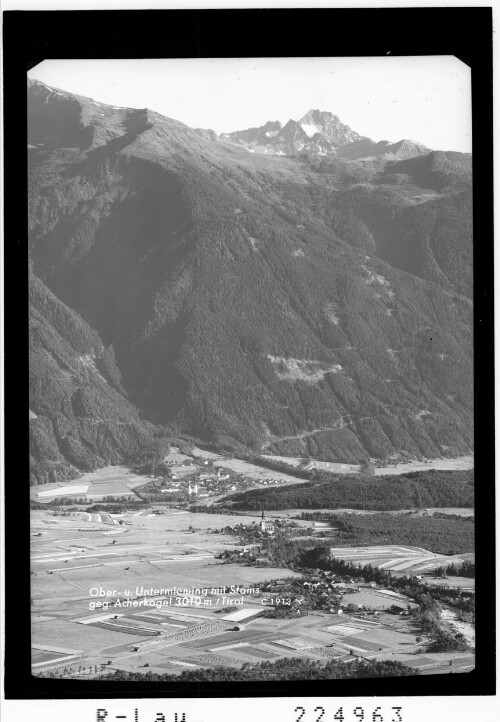 Ober- und Untermieming mit Stams gegen Acherkogel 3010 m