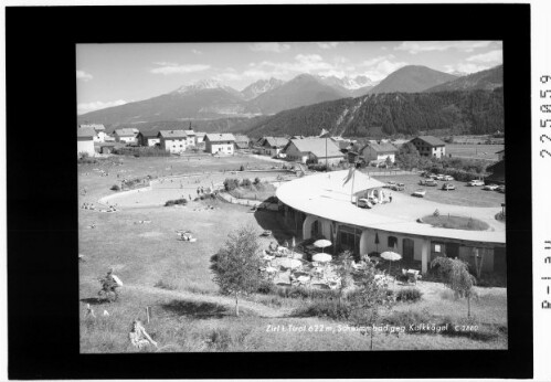 Zirl in Tirol 622 m / Schwimmbad gegen Kalkkögel