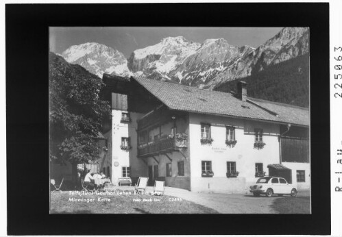 Telfs in Tirol / Gasthof Lehen 864 m gegen Mieminger Kette