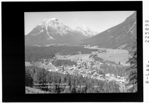 Leutasch - Weidach 1103 m gegen Hohe Munde 2662 m und Hochwand 2730 m / Tirol