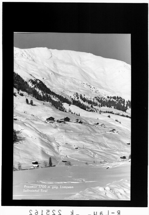 Praxmar 1700 m gegen Lampsen / Sellraintal Tirol : [Praxmar im Lüsenstal gegen Hohe Wand]