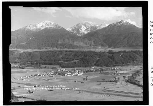 Kematen in Tirol mit Nockspitze 2406 m / Birgitzköpfl / Kalkkögel und Axamer Kögele