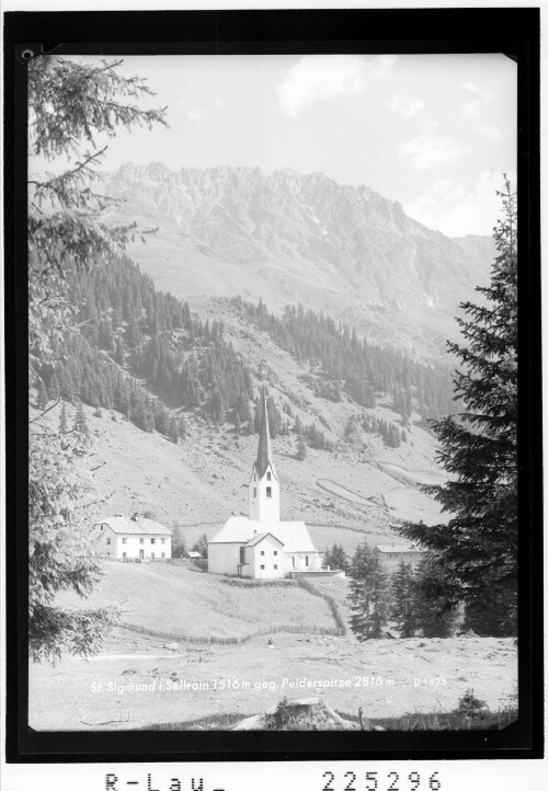 St. Sigmund im Sellrain 1516 m gegen Peiderspitze 2815 m