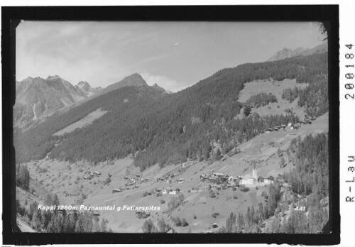 Kappl 1260 m Paznauntal gegen Fatlarspitze