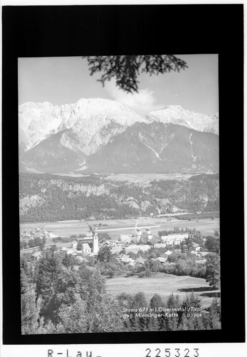 Stams 671 m im Oberinntal / Tirol gegen Mieminger Kette