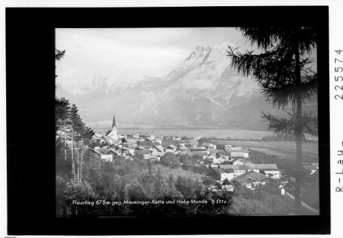 Flaurling 675 m gegen Mieminger Kette und Hohe Munde : [Flaurling gegen Mieminger Gebirge mit Hochplattig und Hohe Munde / Tirol]