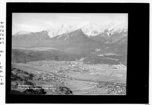 Pfaffenhofen / Telfs und Oberhofen in Tirol gegen Mieminger Berge