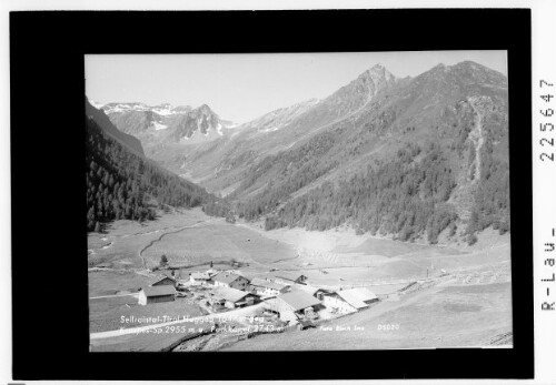 Sellraintal - Tirol / Haggen 1647 m gegen Kraspesspitze 2955 m und Pockkogel : [Haggen im Sellrain gegen Kraspesspitze und Gaiskogel]