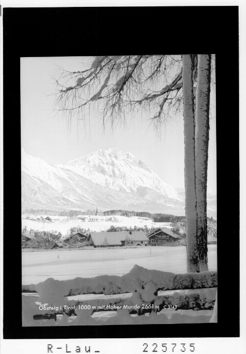 Obsteig in Tirol 1000 m mit Hoher Munde 2661 m