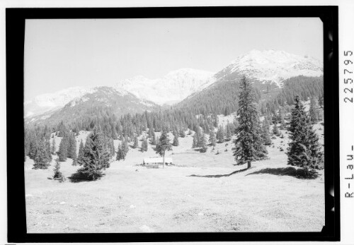 [Gaistalalm im Gaistal gegen Hochwanner und Predigtstuhl / Tirol]