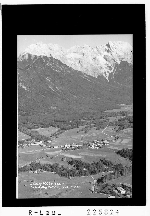 Obsteig 1000 m gegen Hochplattig 2697 m / Tirol