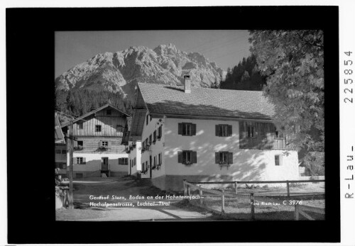 Gasthof Stern / Boden an der Hahntennjoch - Hochalpenstrasse Lechtal - Tirol : [Gasthof Stern in Pfafflar - Boden gegen Muttekopf]