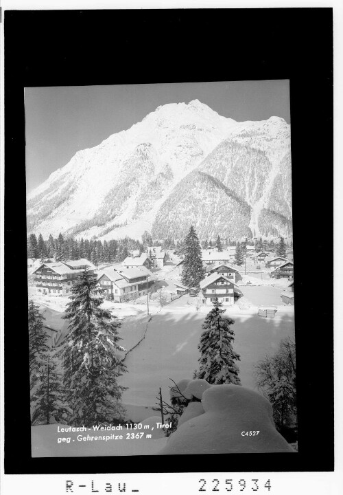 Leutasch - Weidach 1130 m / Tirol gegen Gehrenspitze 2367 m
