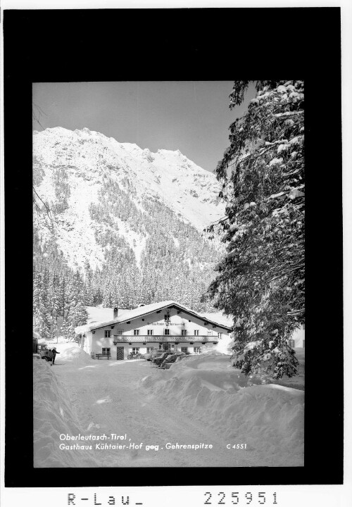 Oberleutasch - Tirol / Gasthaus Kühtaier Hof gegen Gehrenspitze