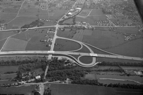 Bau der Rheintalautobahn bei Hohenems