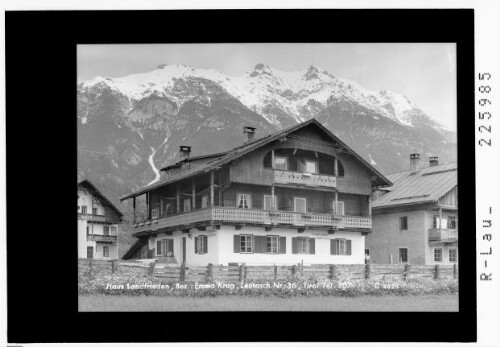 Haus Landfrieden / Bes.: Emma Krug / Leutasch Nr. 36 / Tirol