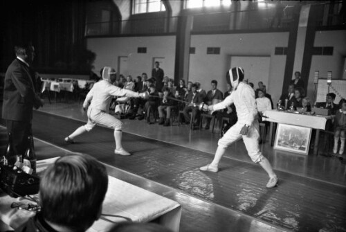 Fecht-Olympiamannschaft in der Feldkircher Volkshalle