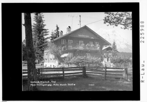 Leutasch - Weidach / Tirol / Haus Thüringen gegen Hohe Munde 2660 m