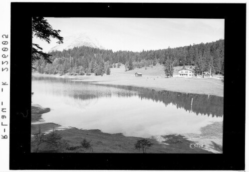 Seefeld in Tirol / Wildmoosersee 1330 m mit Ferienheim gegen Hohe Munde 2660 m