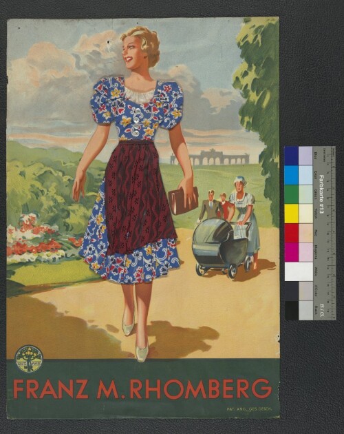 Werbeplakat des Textilunternehmens Franz M. Rhomberg