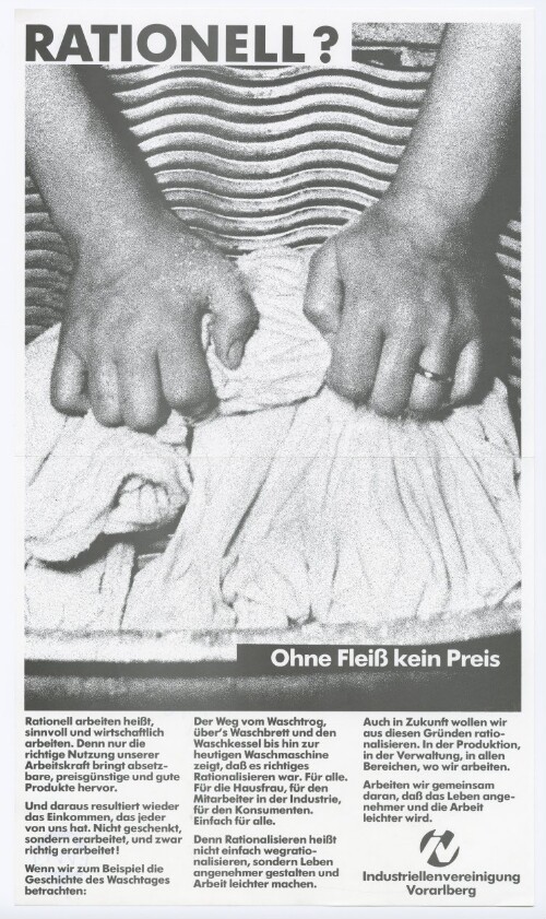 Werbeplakat der Industriellenvereinigung Vorarlberg