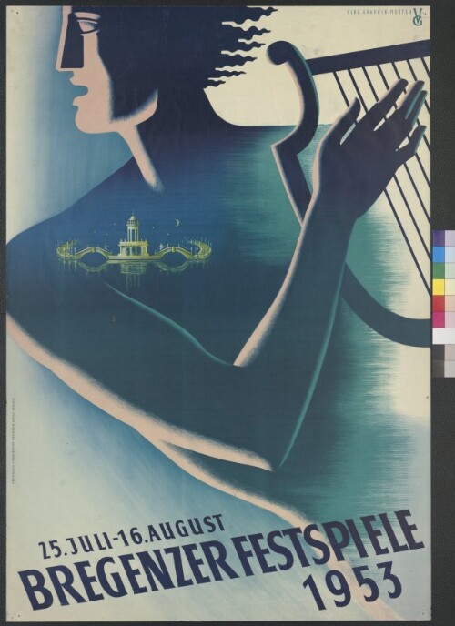 Veranstaltungsplakat der Bregenzer Festspiele 1953