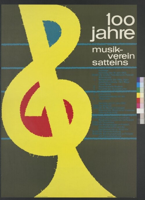 Veranstaltungsplakat des Musikvereins Satteins